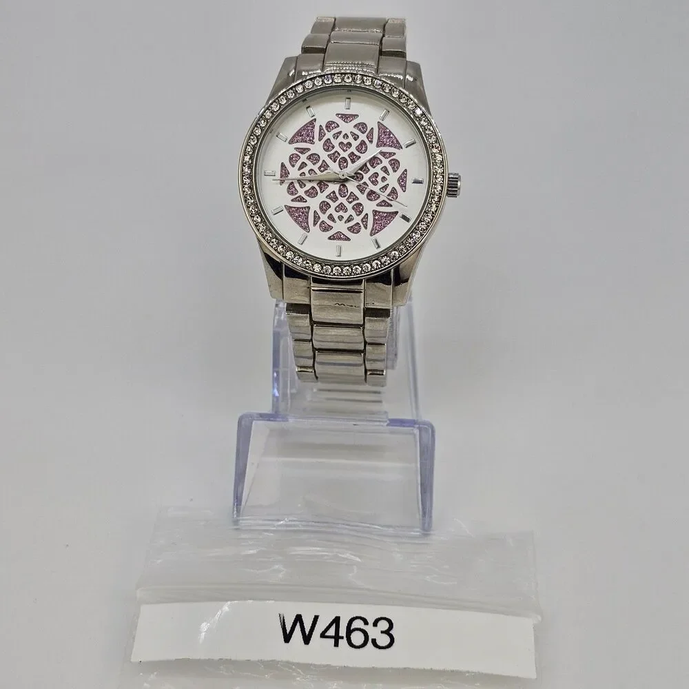 Women's Hearts Watch 38MM Purple Dial Gray Bracelet Band 6